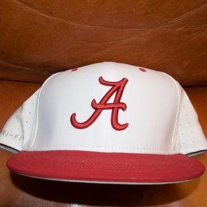 Nike White and Red Alabama Hat (Size 7 3/4)